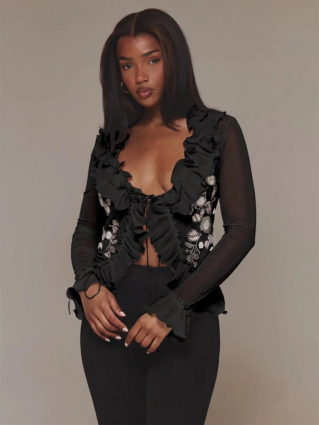 Fiora Secret Embellished Top