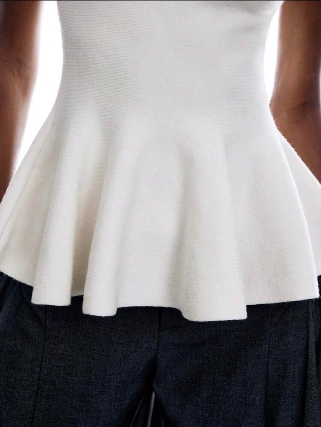Sculpted Peplum Knit Top