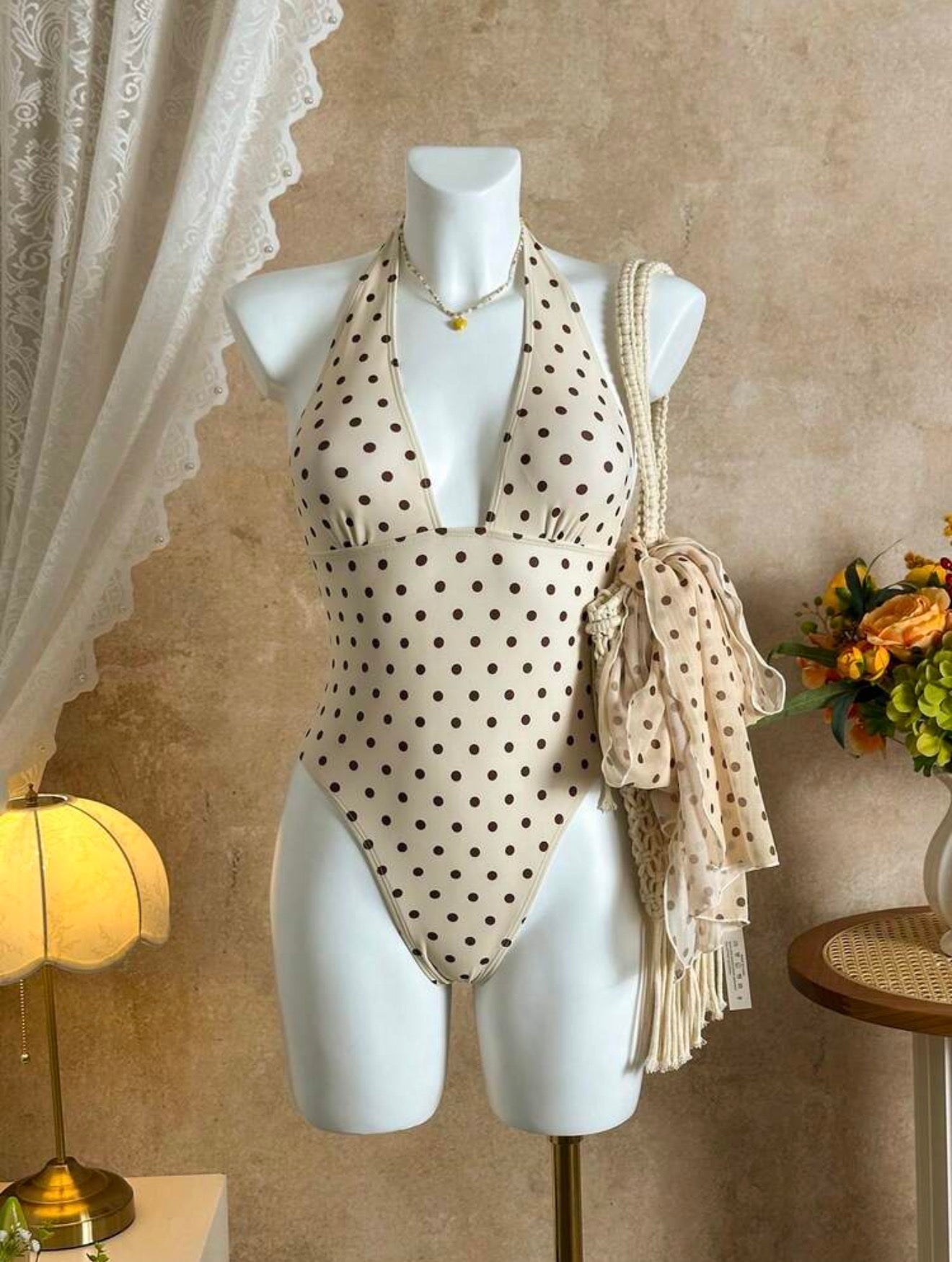 Polka One-Piece Swimsuit