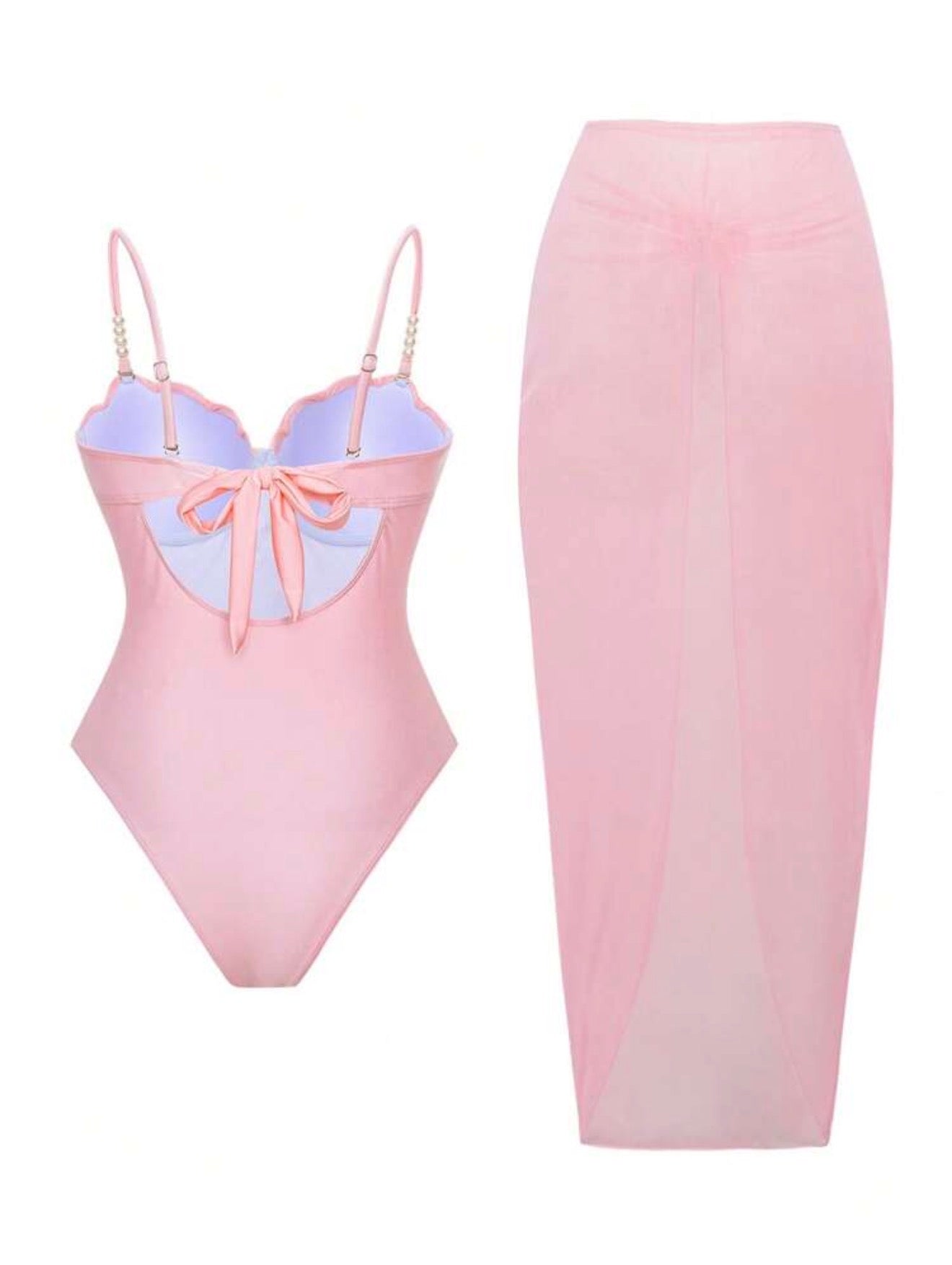 Blush Seashell One-Piece Swim Set