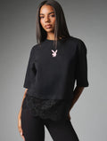 Playboy Lace Layer Tee