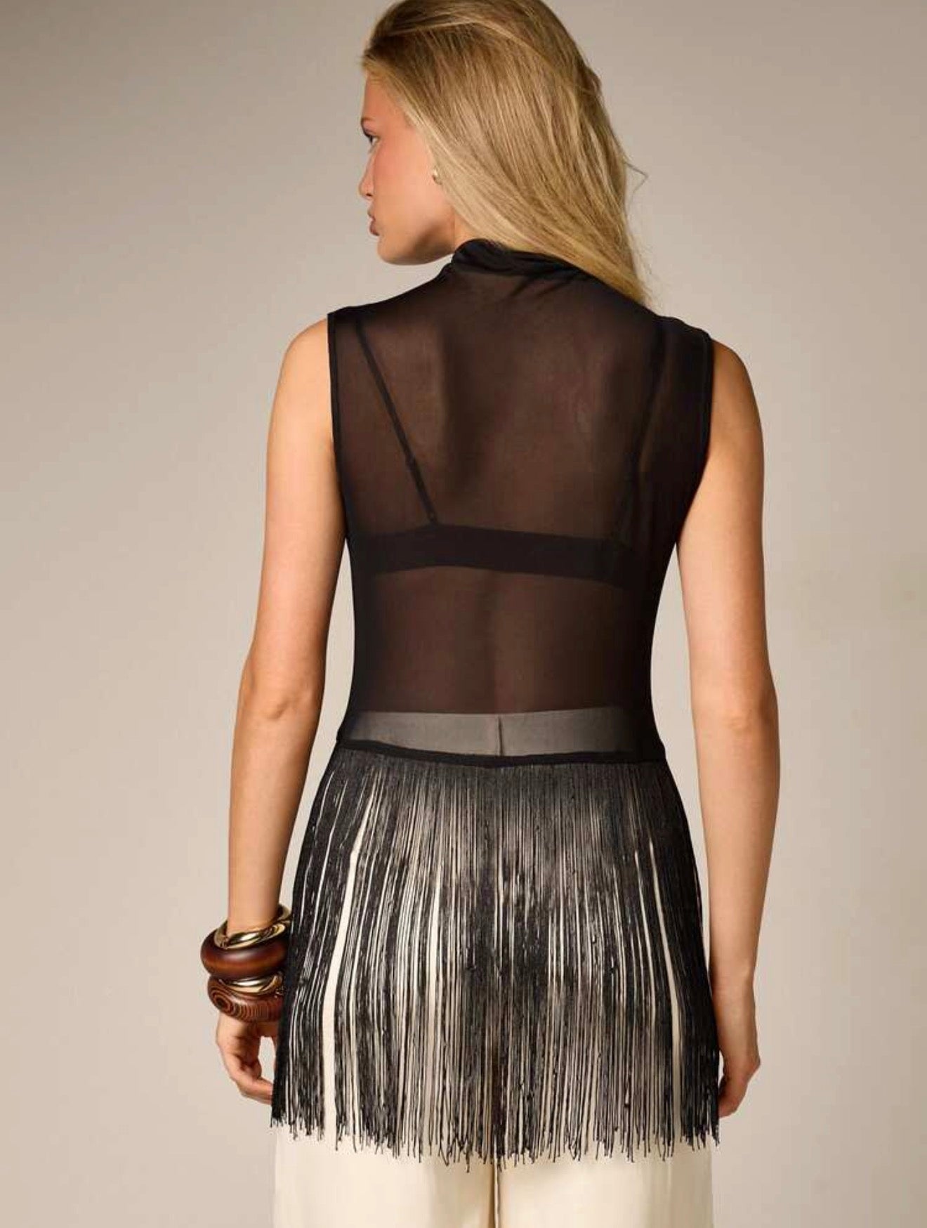 Midnight Fringe Top