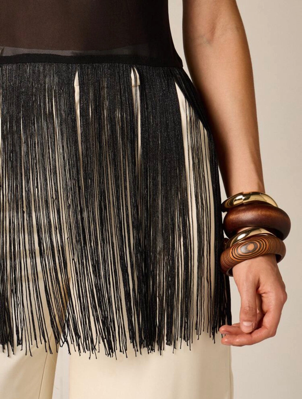 Midnight Fringe Top