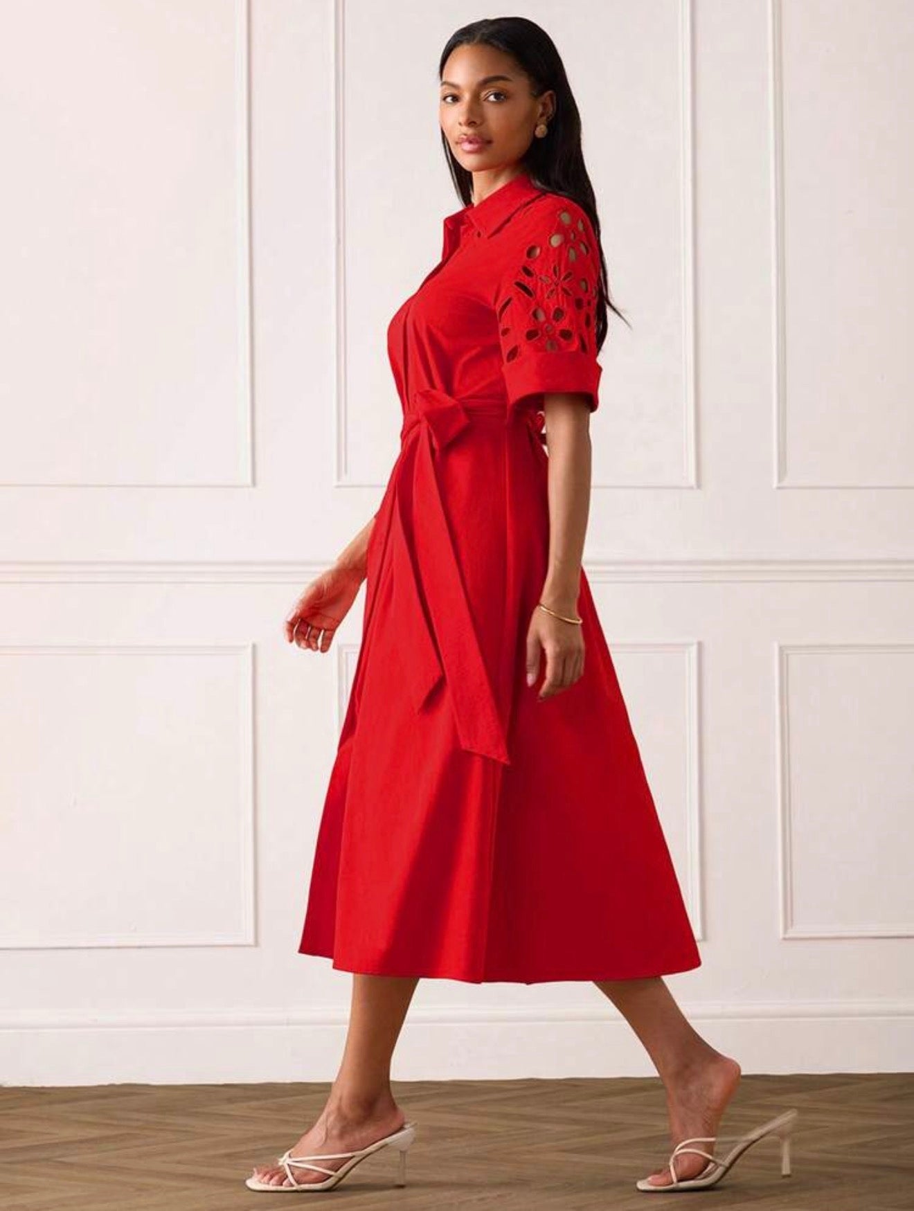 Scarlet Cutwork Midi