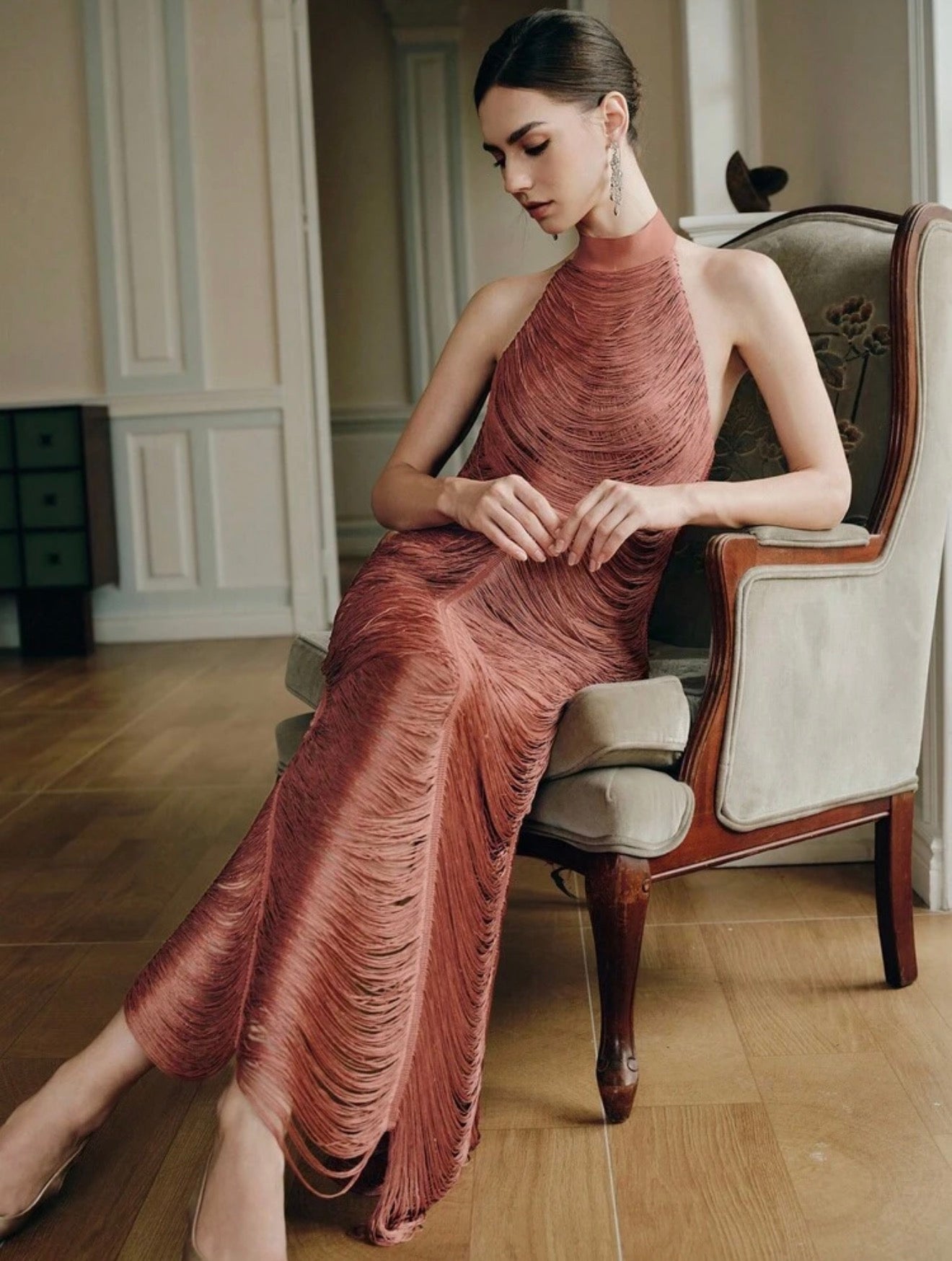 Rosewood Muse Fringes Dress