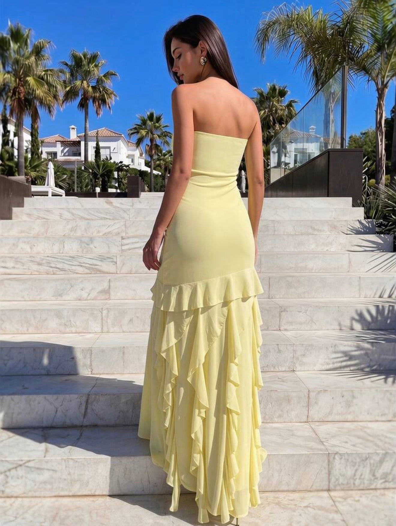 Buttercream Ruffle Maxi Dress