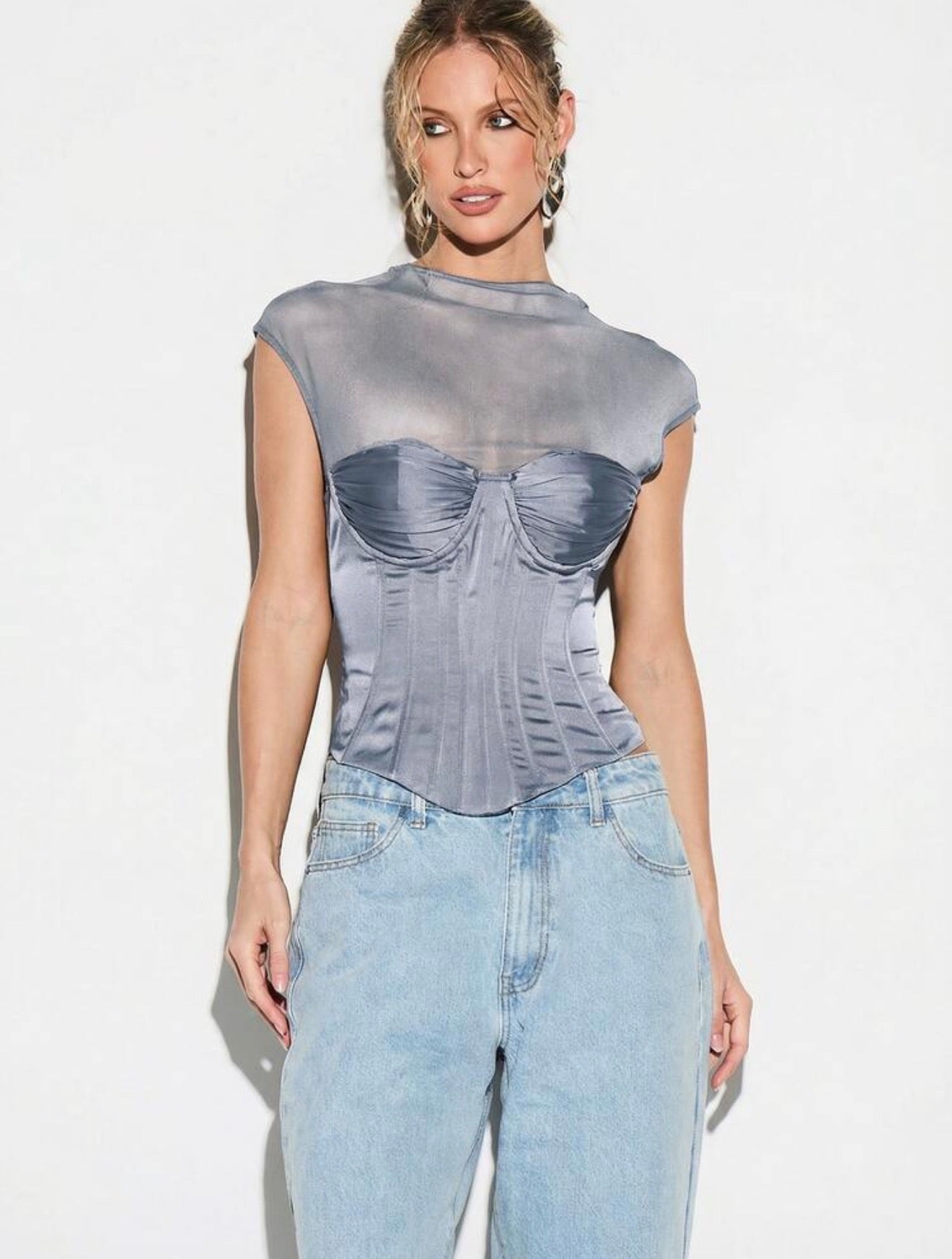 Luna Mesh Corset Top