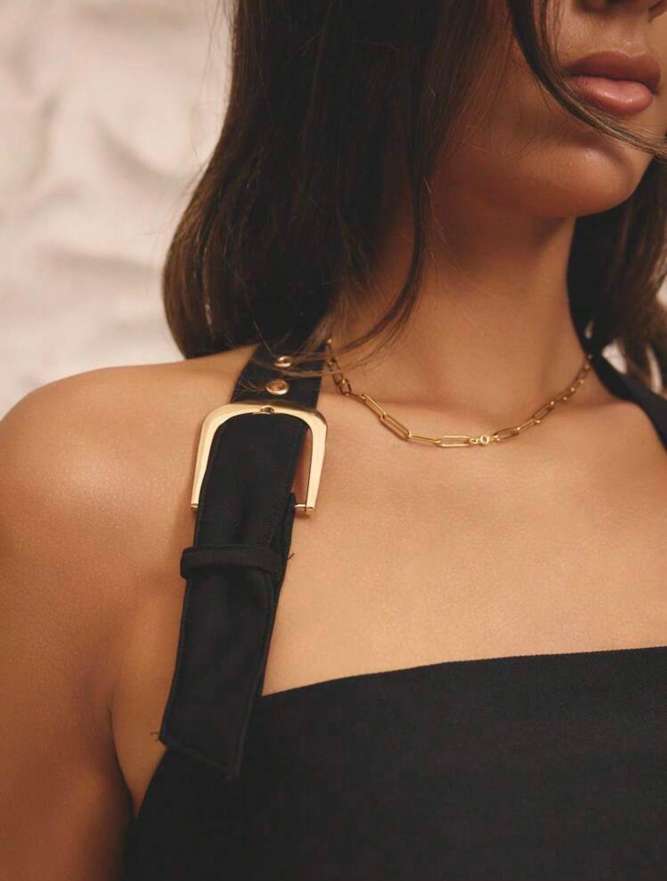 Black Buckle Top