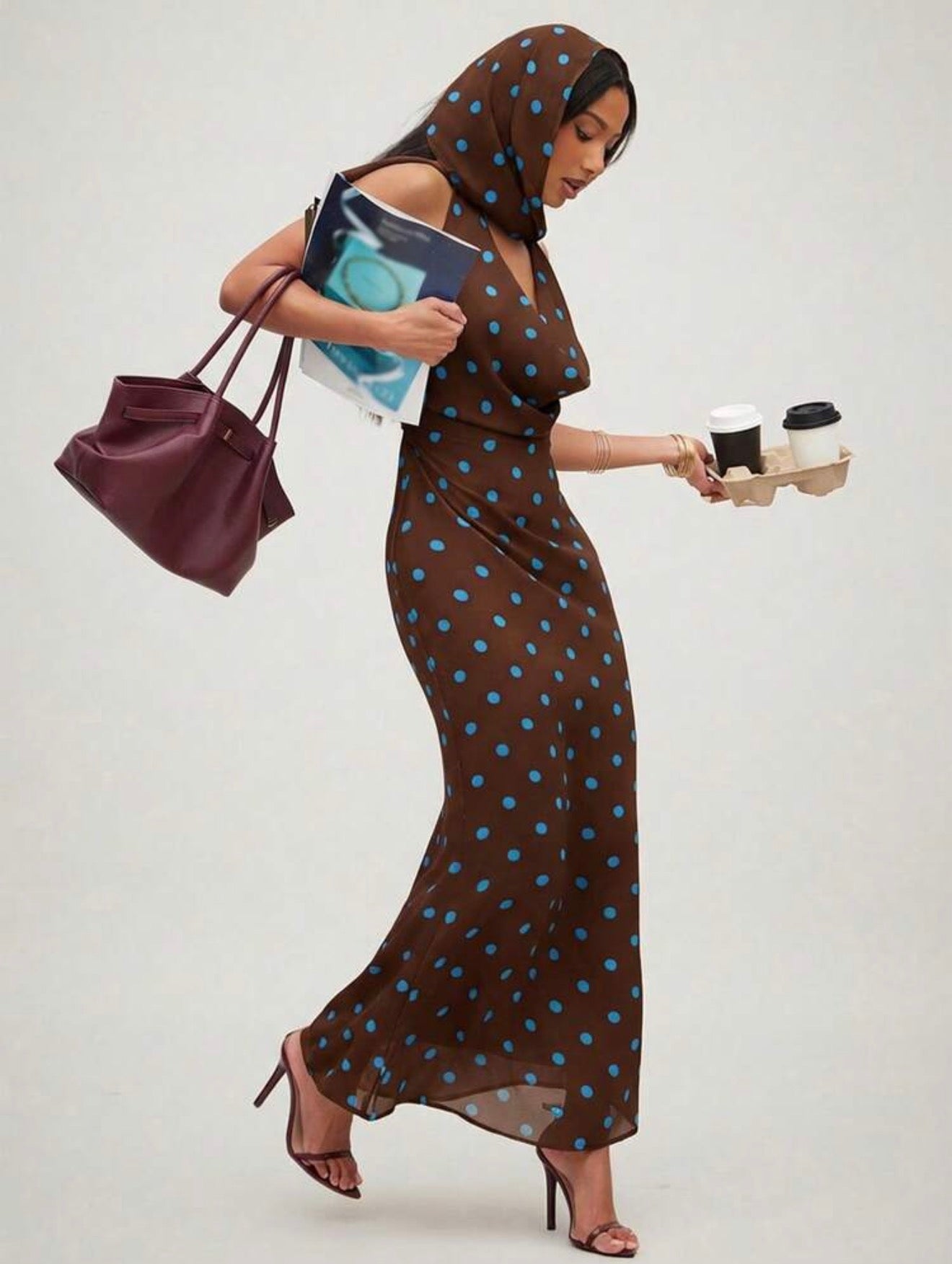 Dolce Dots Midi with Head Scarf