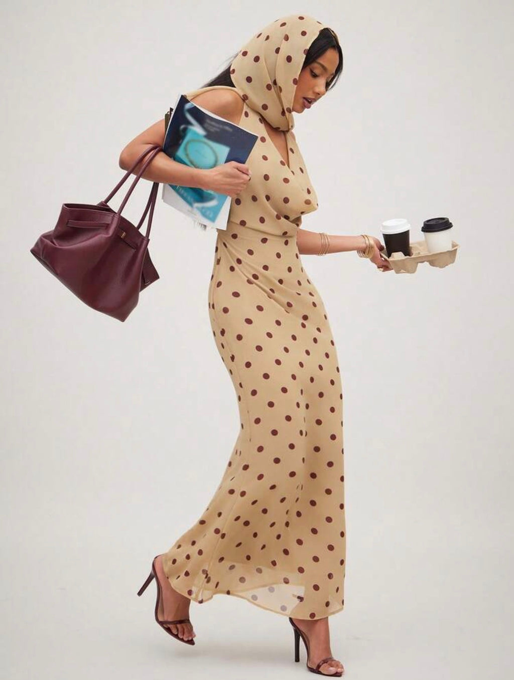 Dolce Dots Midi with Head Scarf
