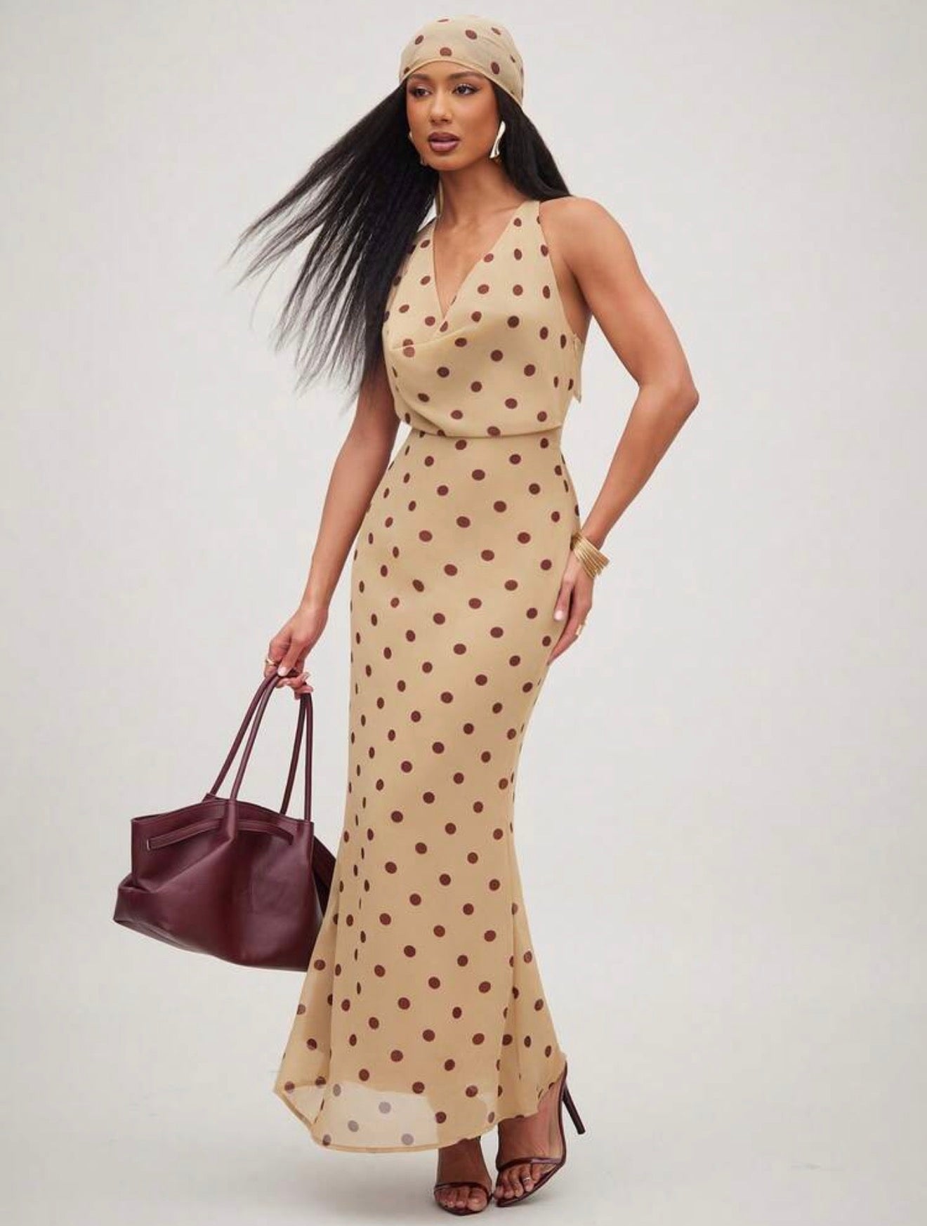 Dolce Dots Midi with Head Scarf