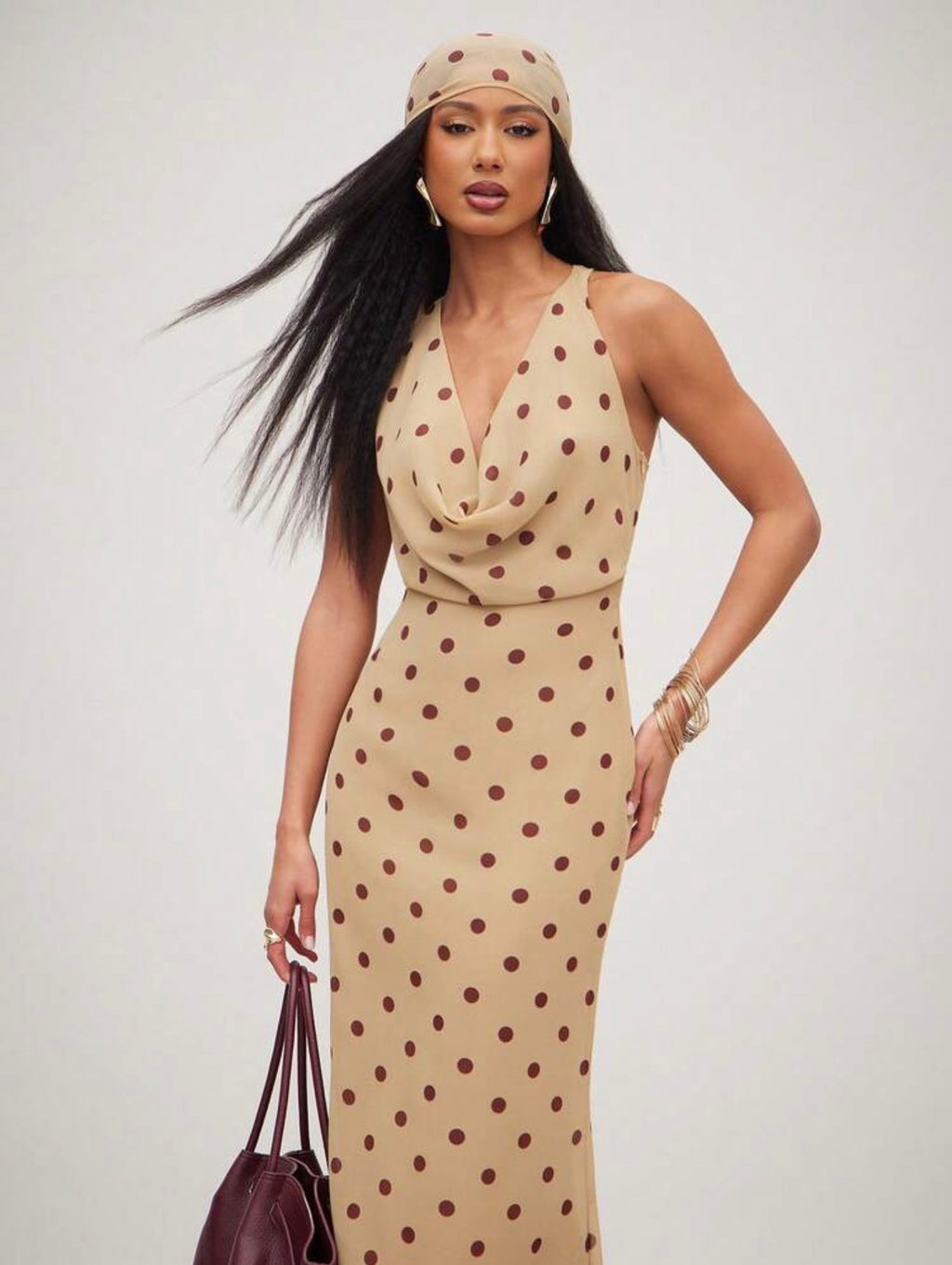 Dolce Dots Midi with Head Scarf