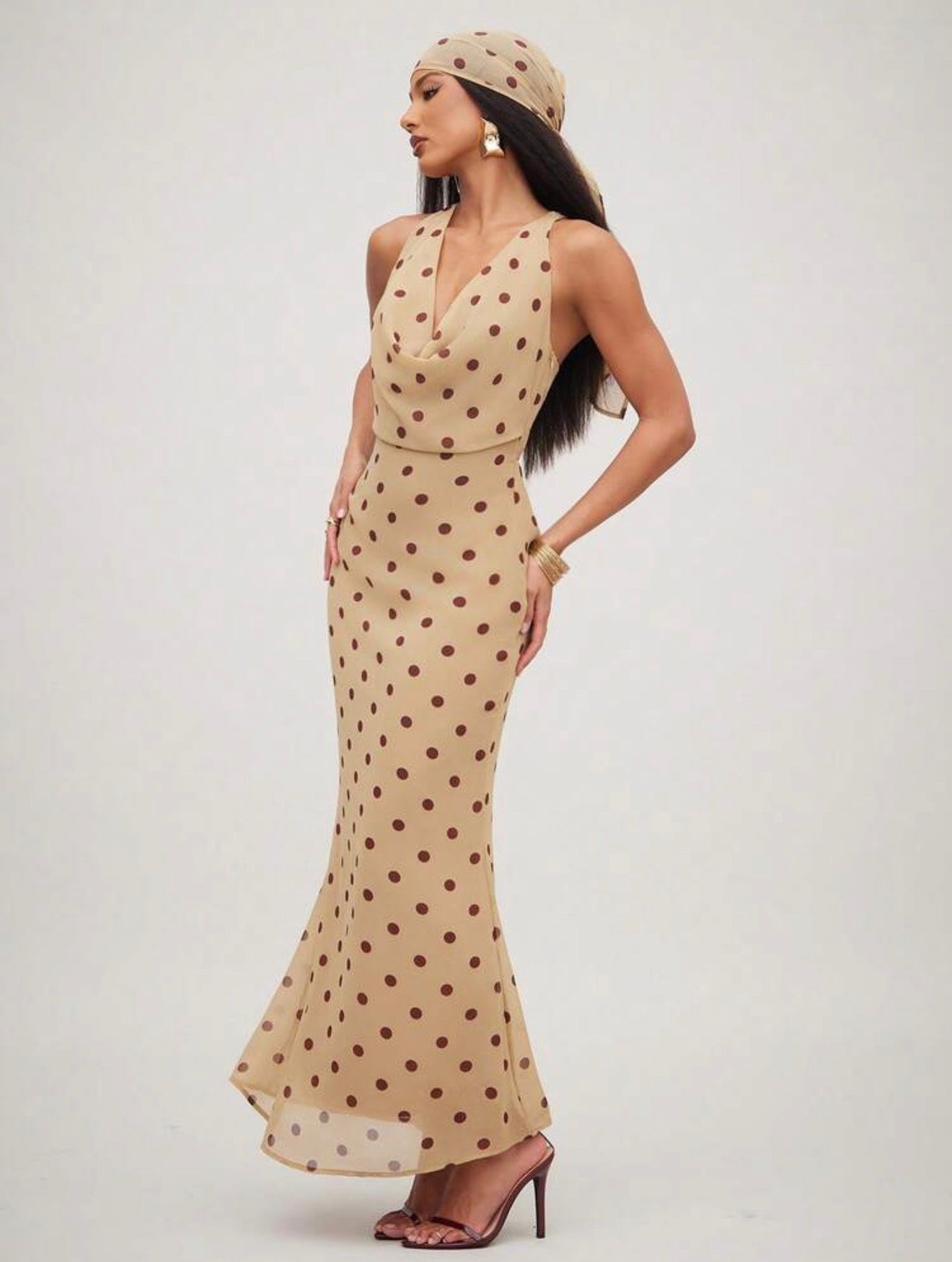 Dolce Dots Midi with Head Scarf