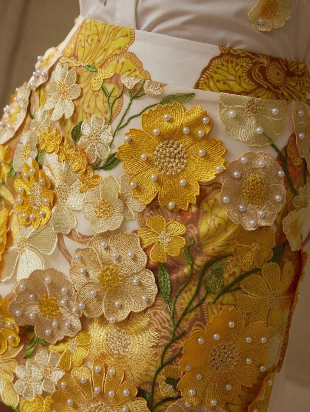 Floral Sculpture Skirt