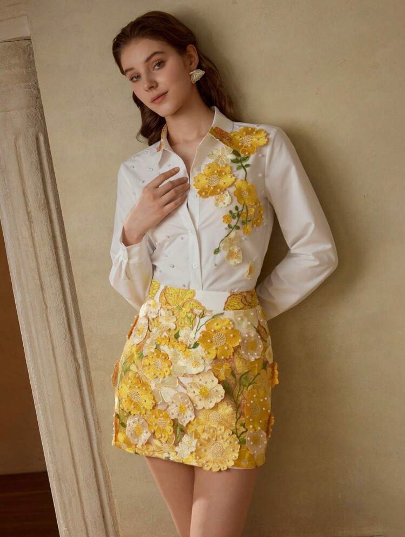 Floral Sculpture Skirt