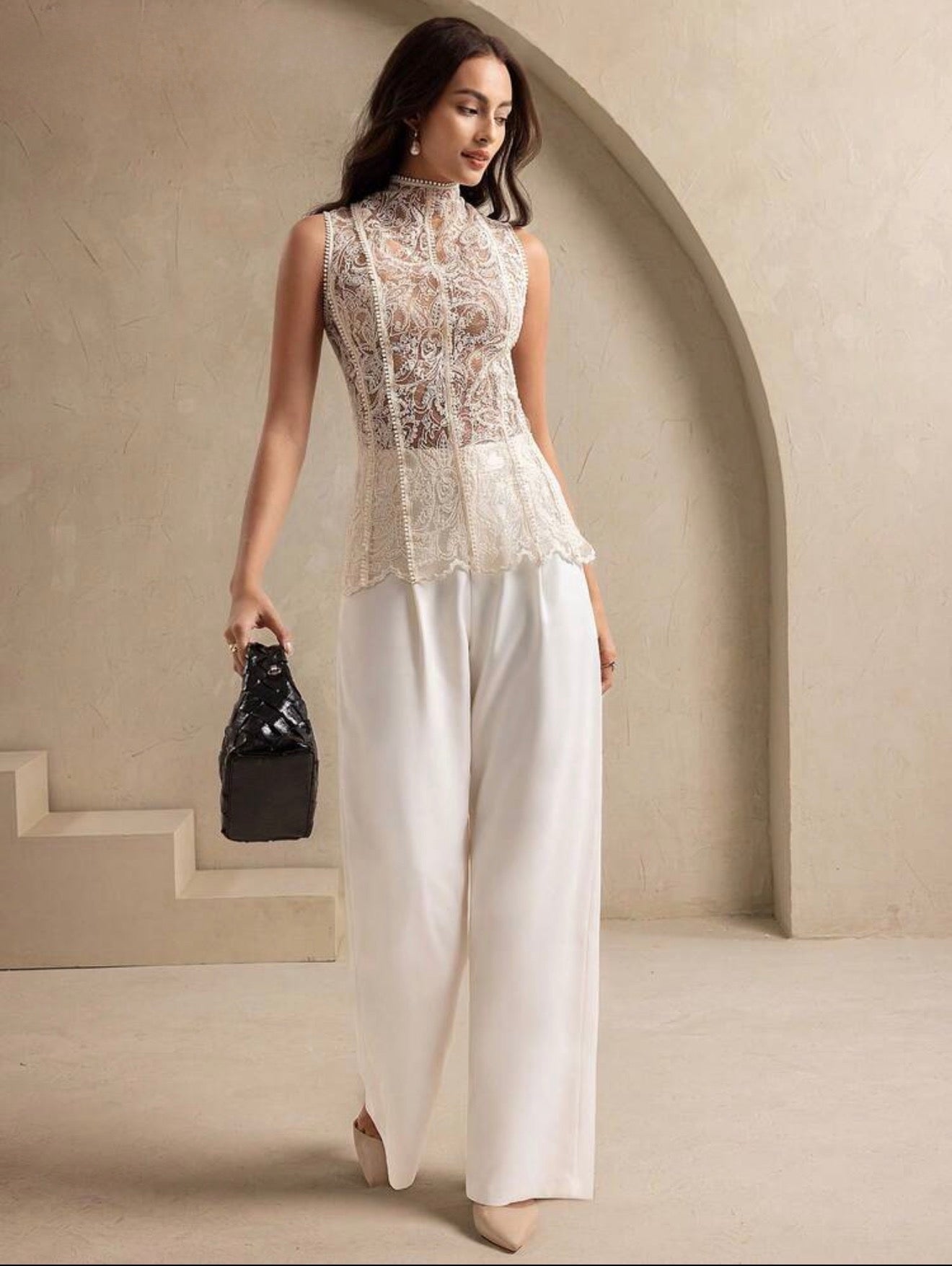 Pearl Framed Paisley Top