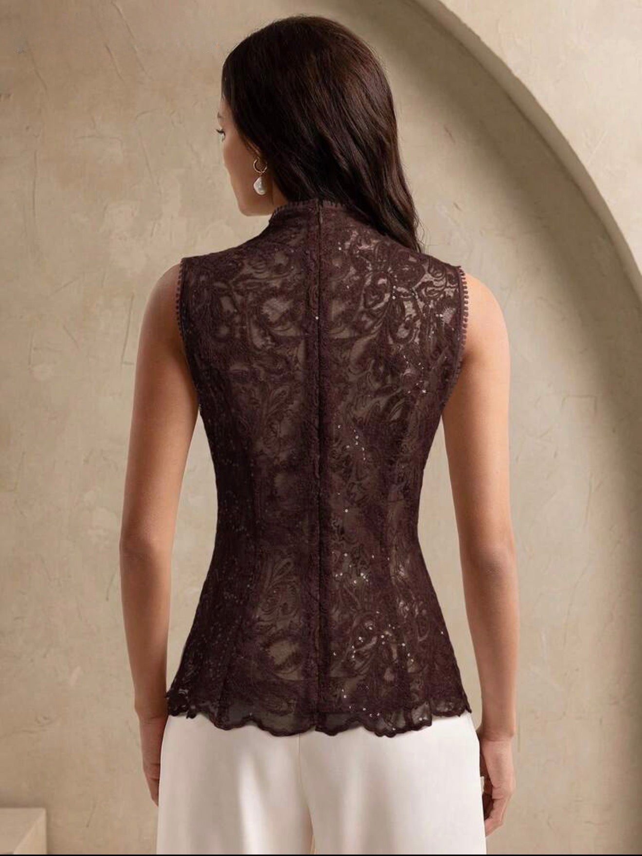 Pearl Framed Paisley Top