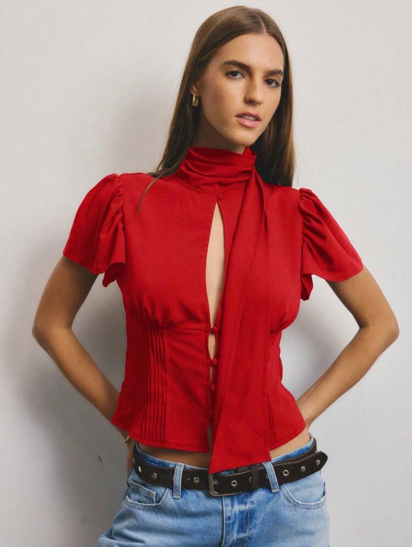 Whisper Keyhole Blouse