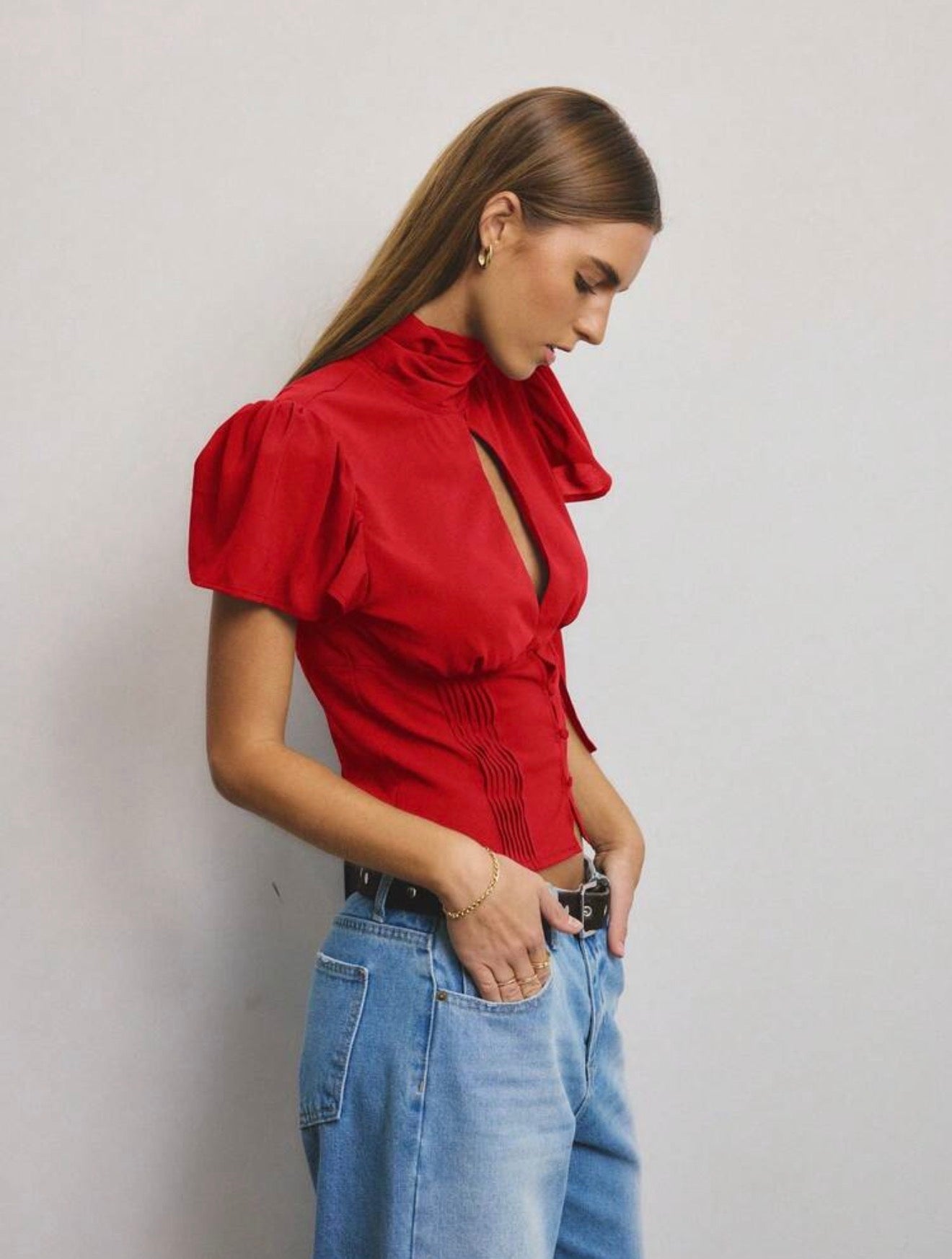 Whisper Keyhole Blouse