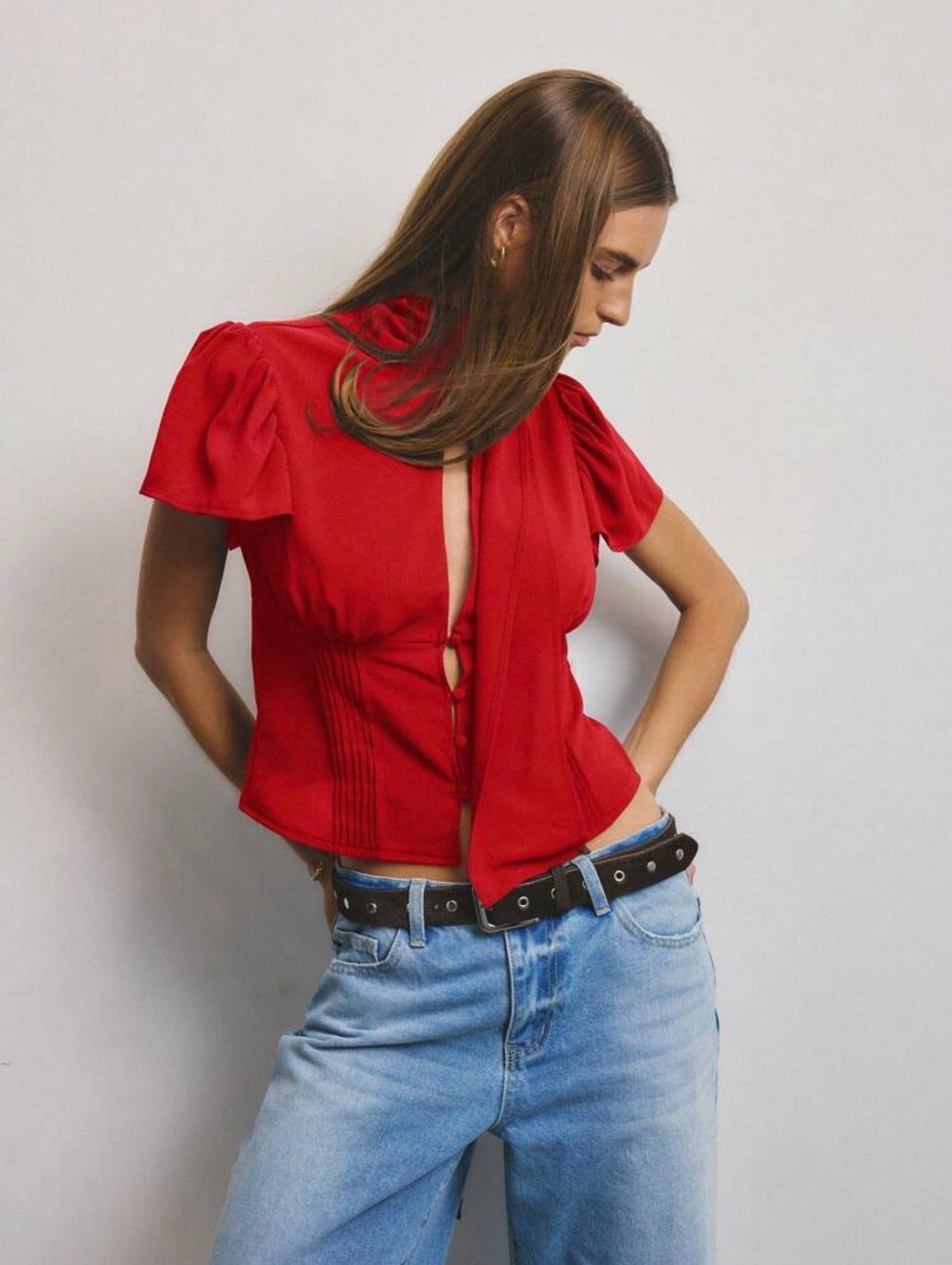 Whisper Keyhole Blouse