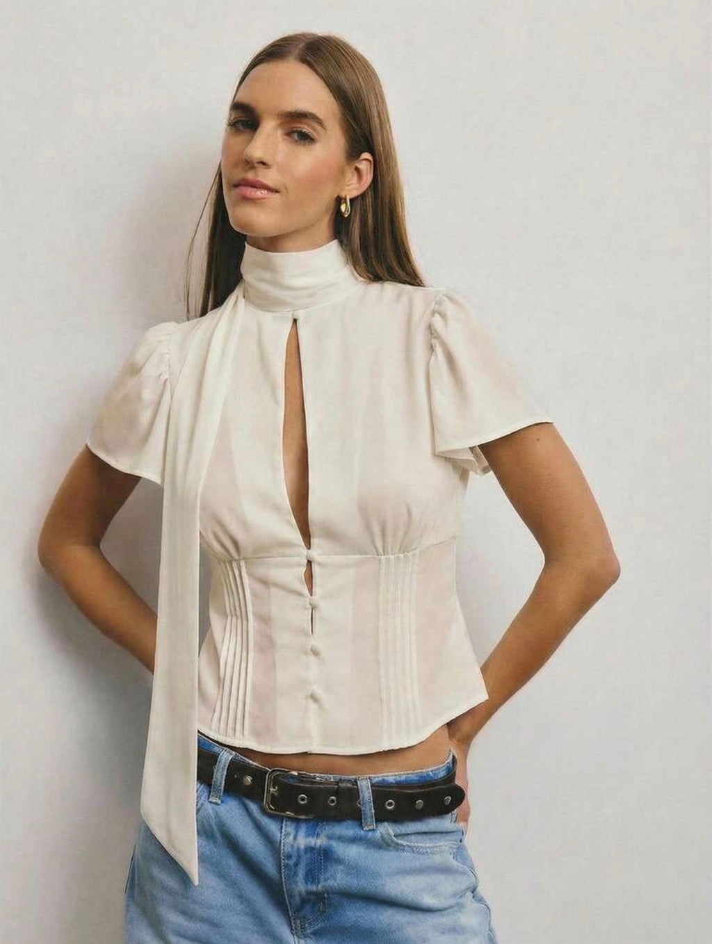 Whisper Keyhole Blouse