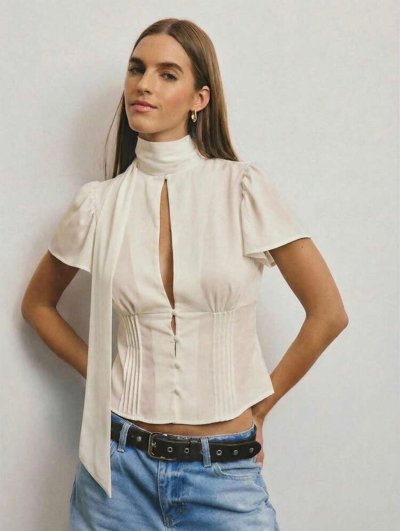 Whisper Keyhole Blouse