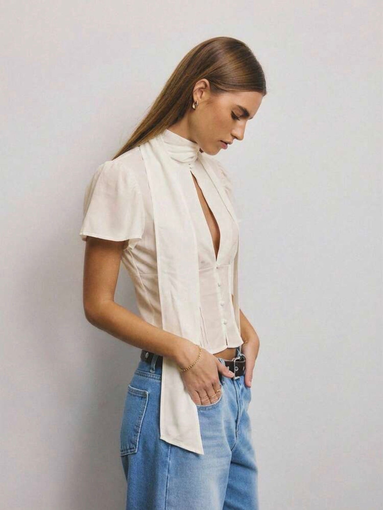 Whisper Keyhole Blouse