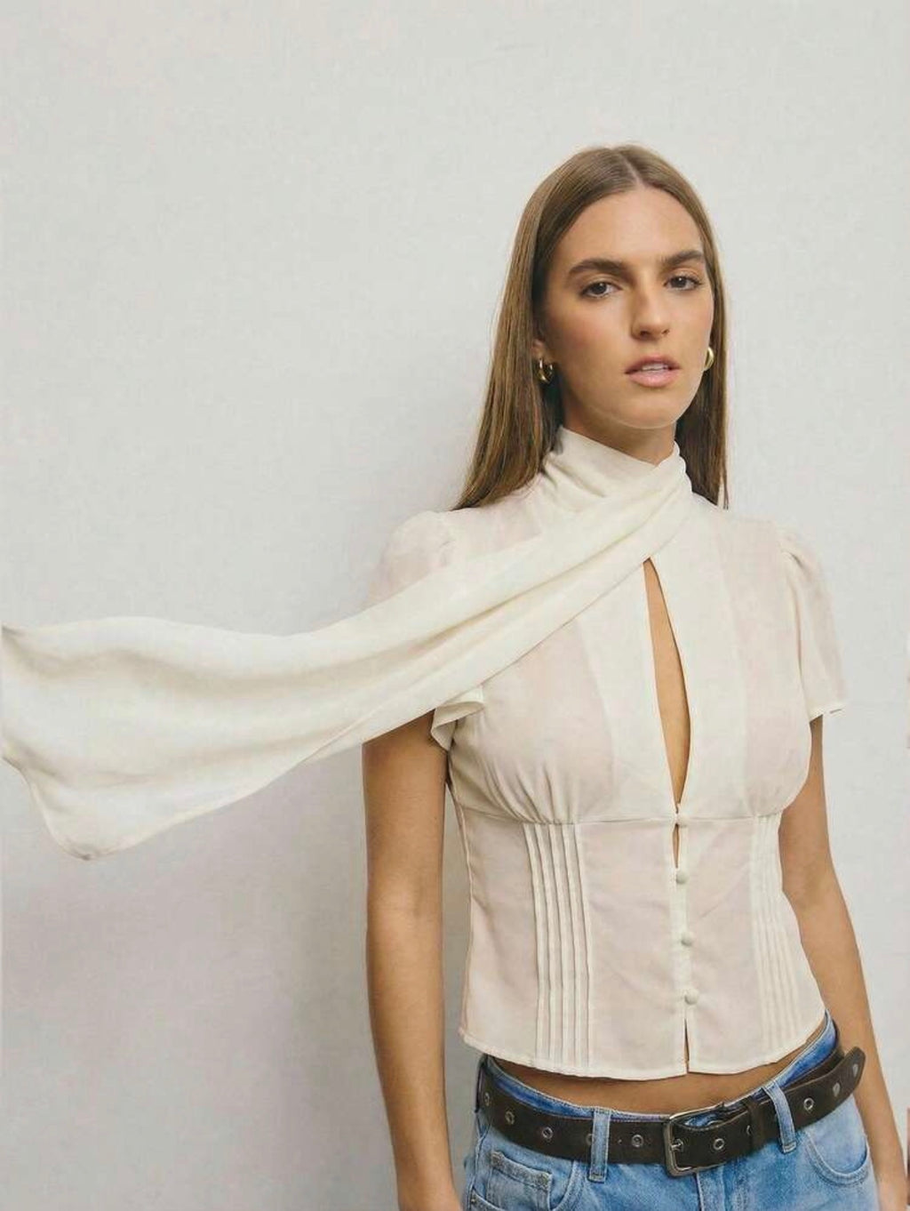 Whisper Keyhole Blouse