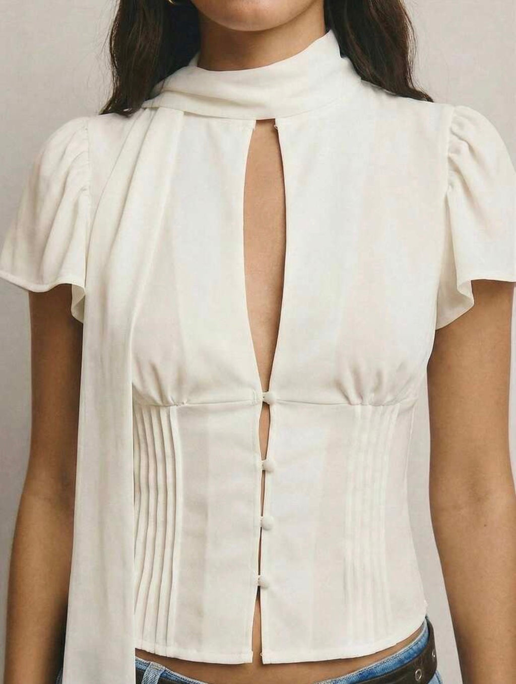 Whisper Keyhole Blouse