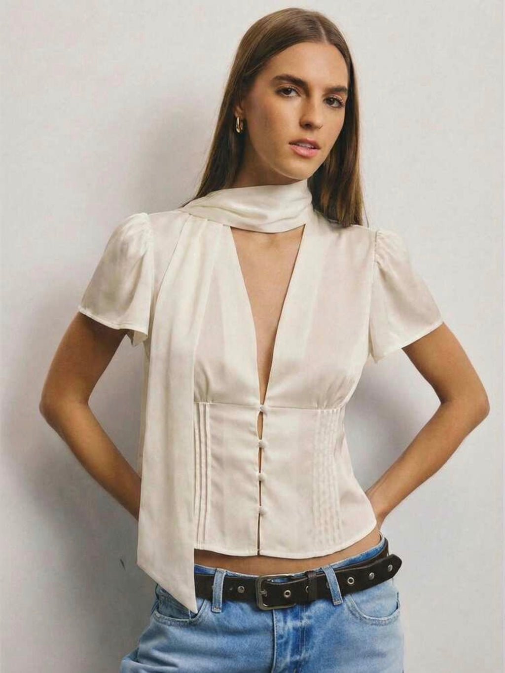 Whisper Keyhole Blouse