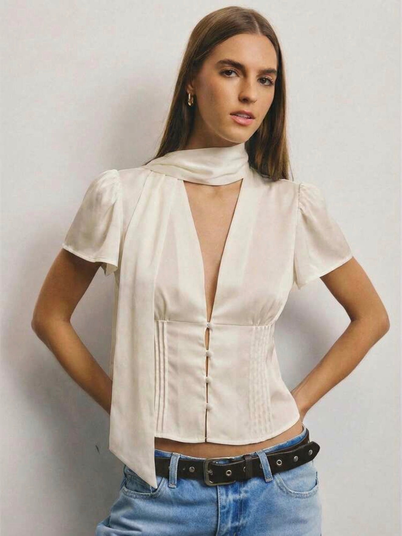 Whisper Keyhole Blouse