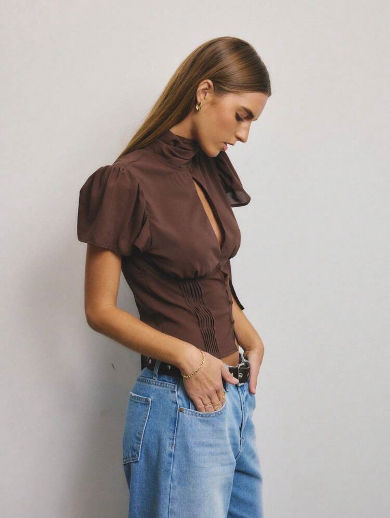 Whisper Keyhole Blouse