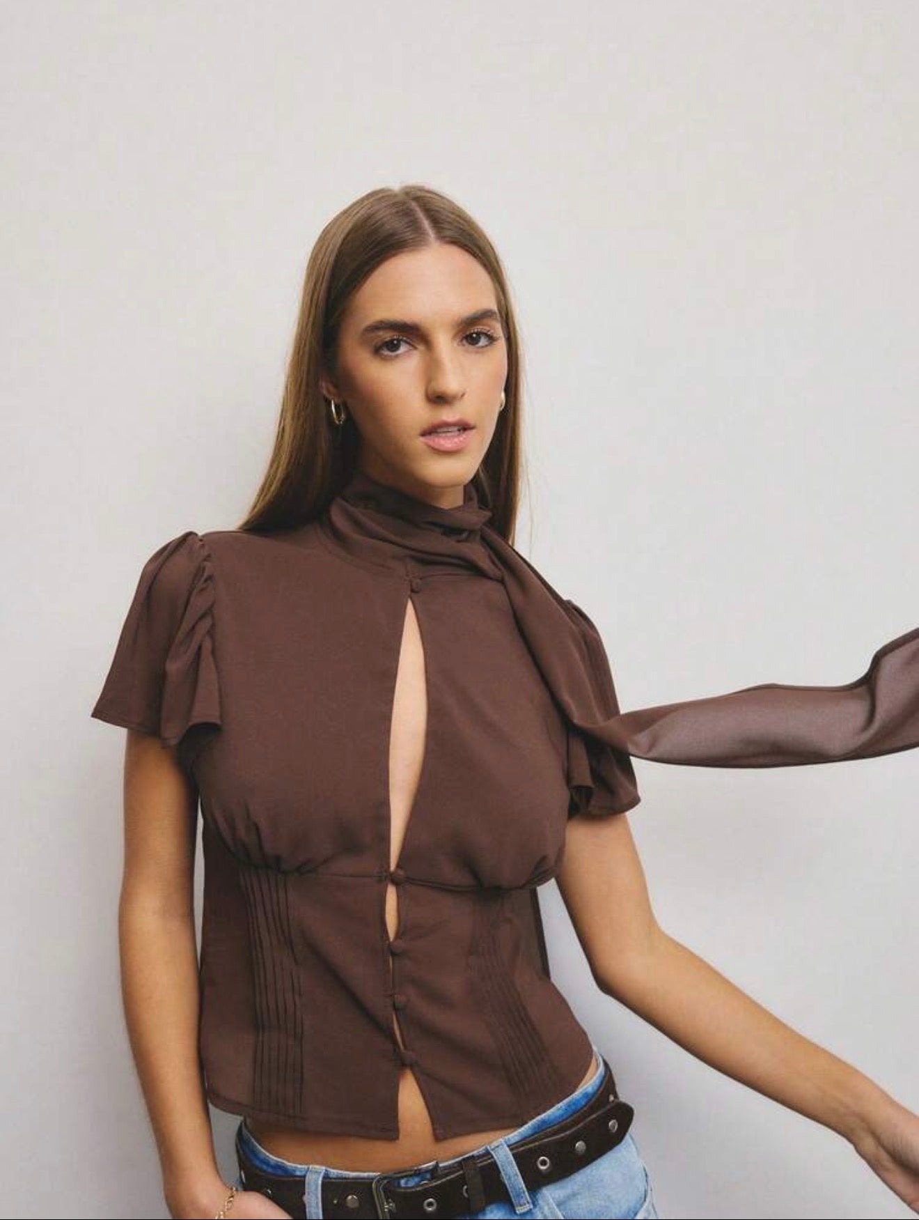 Whisper Keyhole Blouse