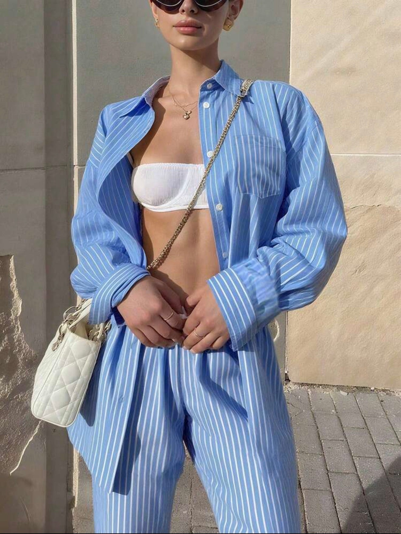 Pinstripe Paradise Set
