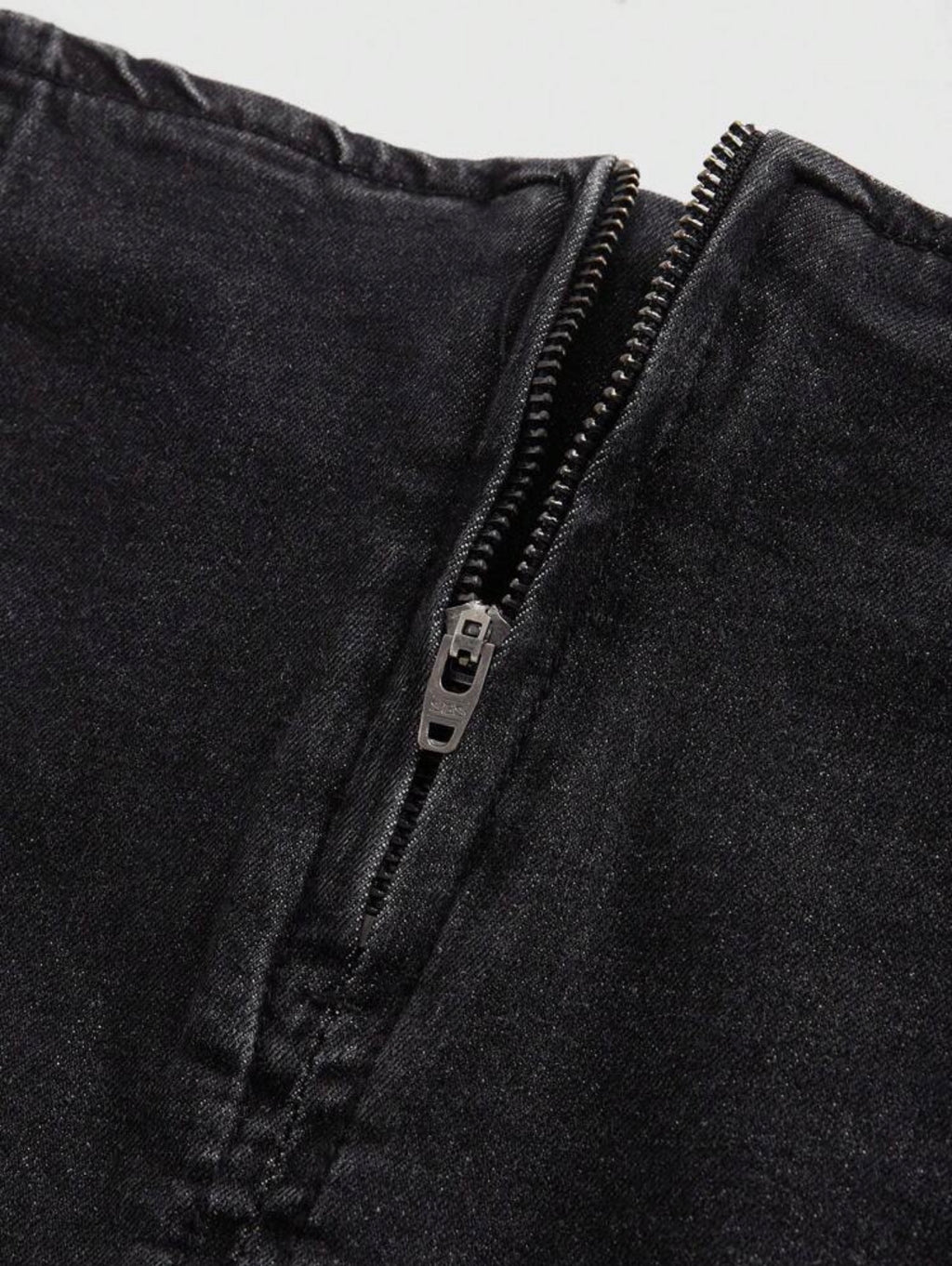 Triple Buckle Denim Mini Skirt