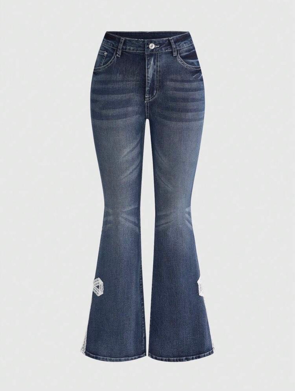 Lace Bow Flare Jeans