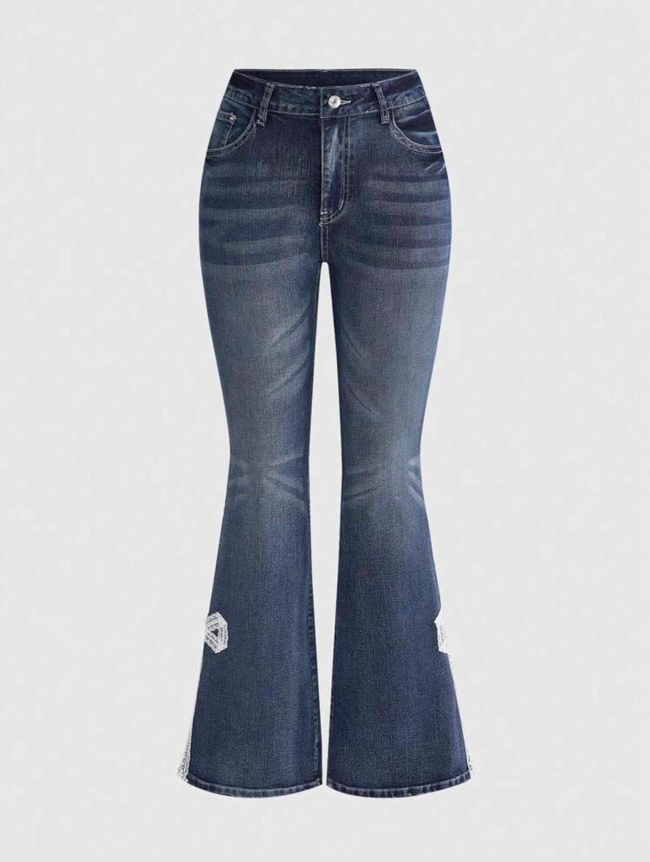 Lace Bow Flare Jeans