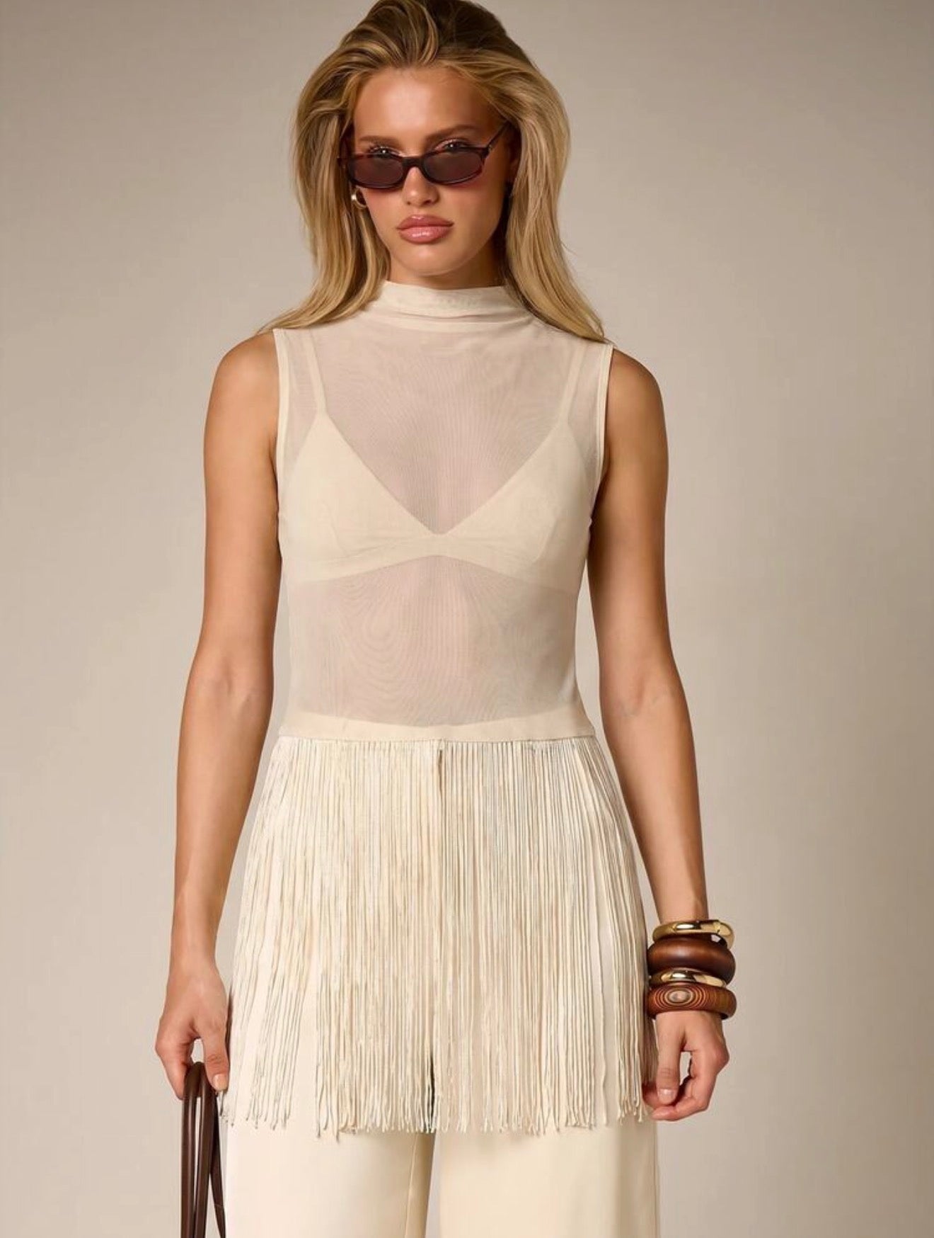 Midnight Fringe Top