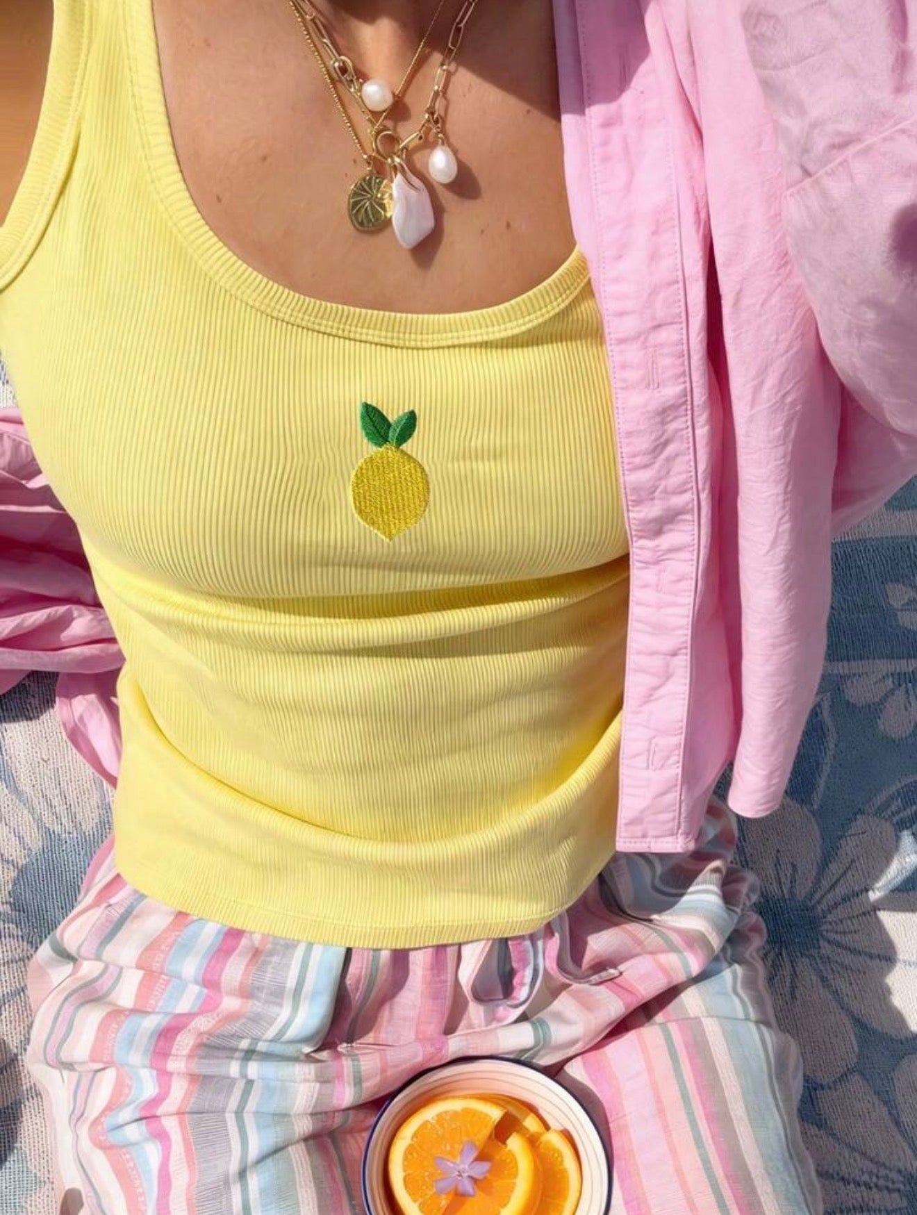 Lemon Ribbed Tank