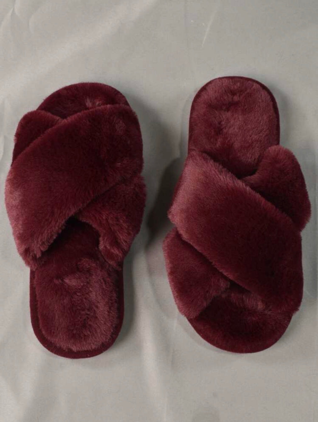 Cloud Cross Plush Slides