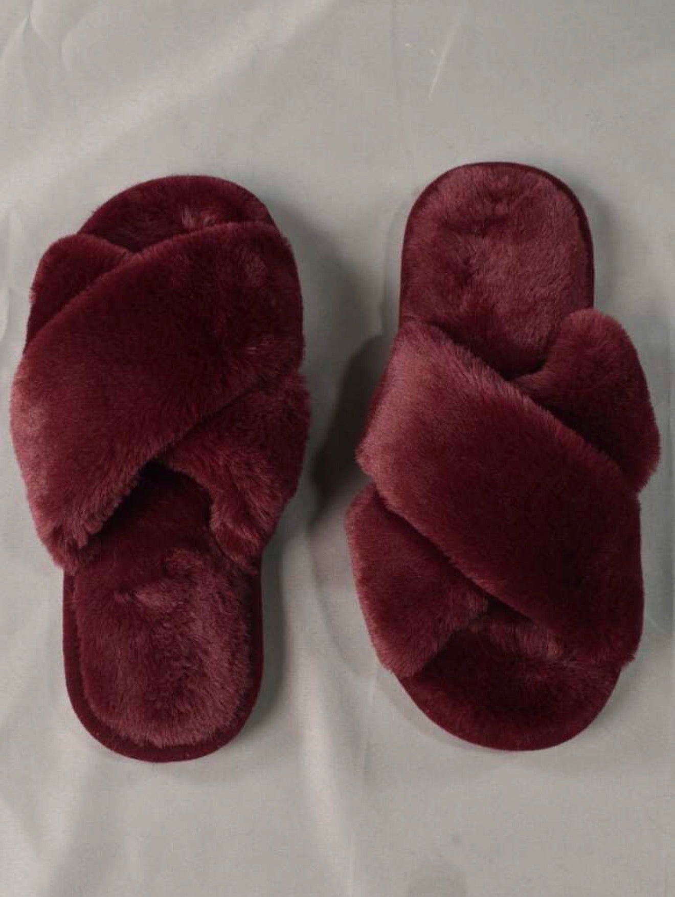 Cloud Cross Plush Slides
