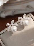 Colette Pearl Bow Studs