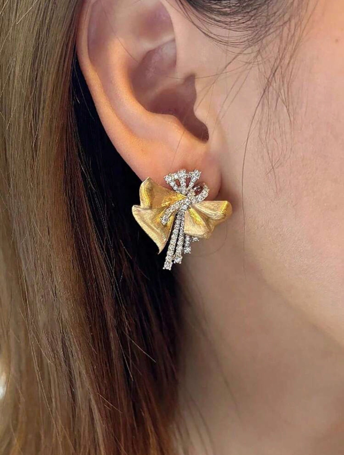 Golden Bow Earrings