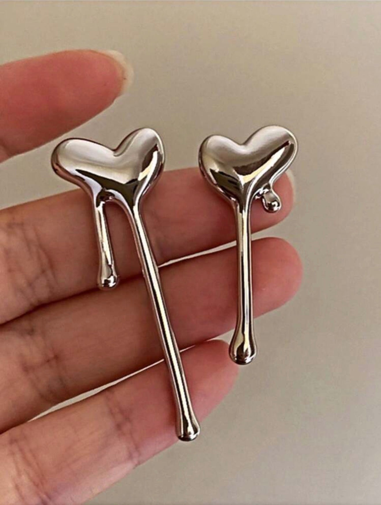 Silver Heart Drips