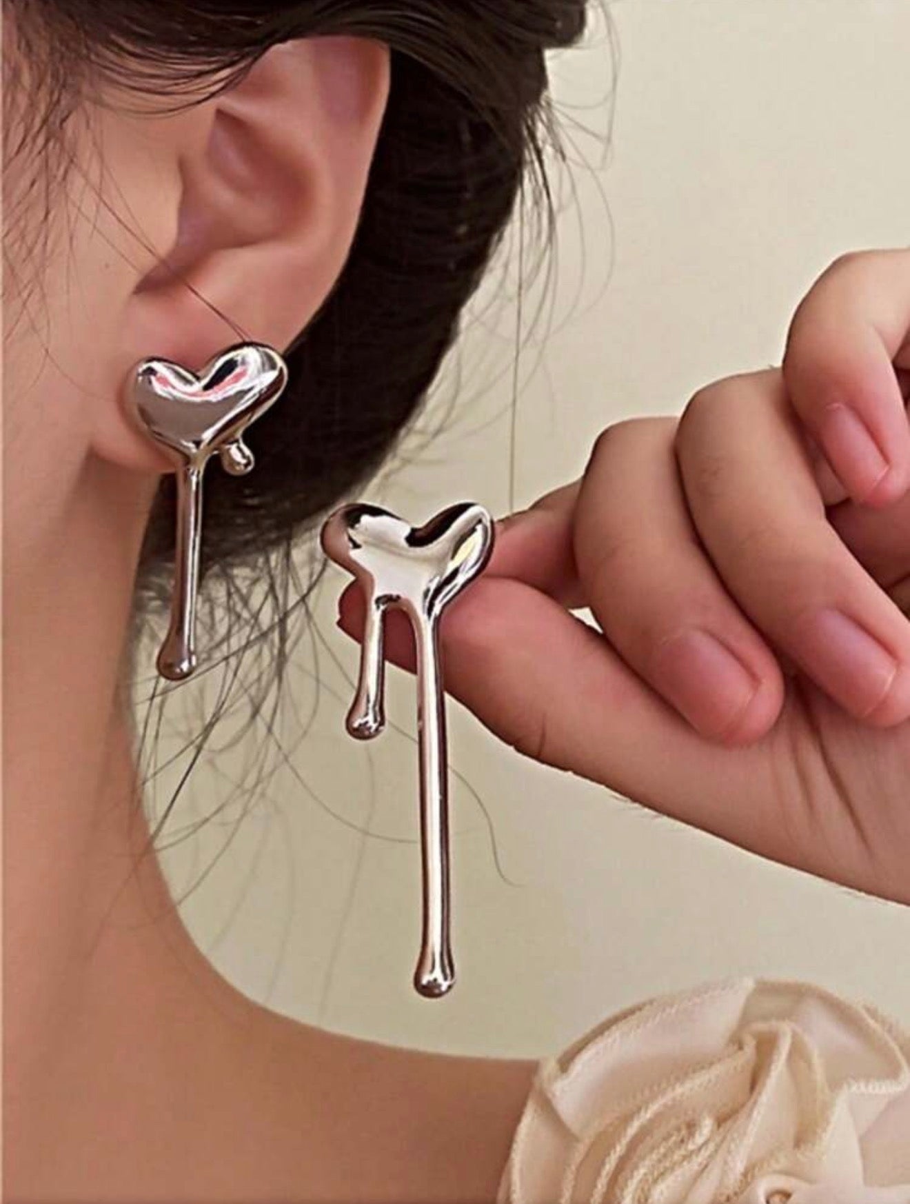 Silver Heart Drips