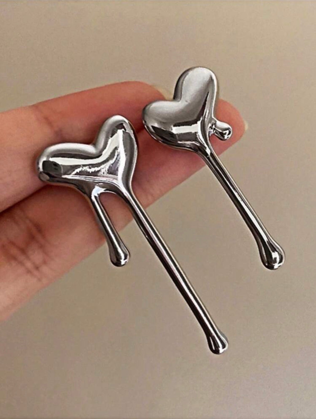 Silver Heart Drips