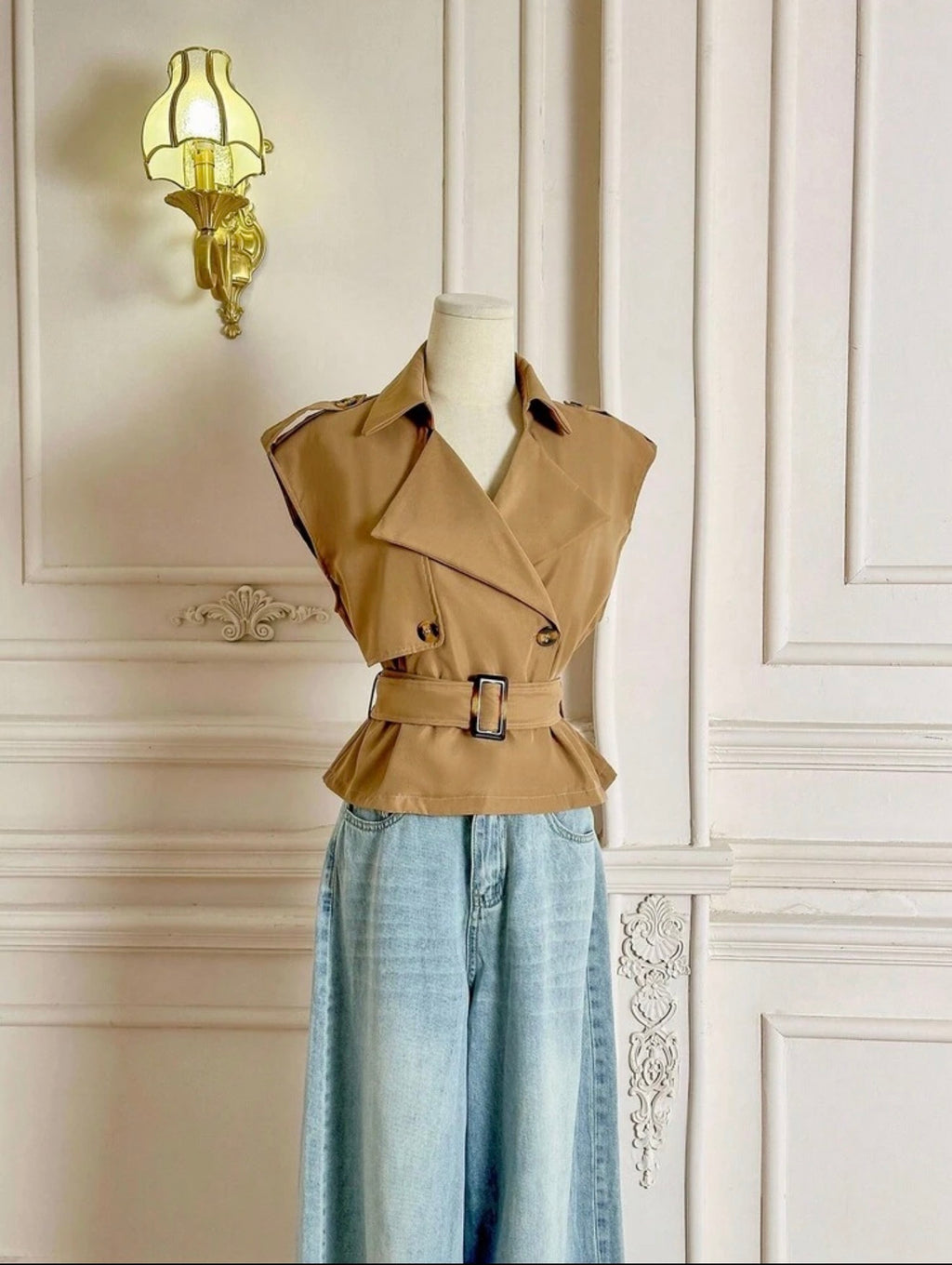 Belted Trench Top