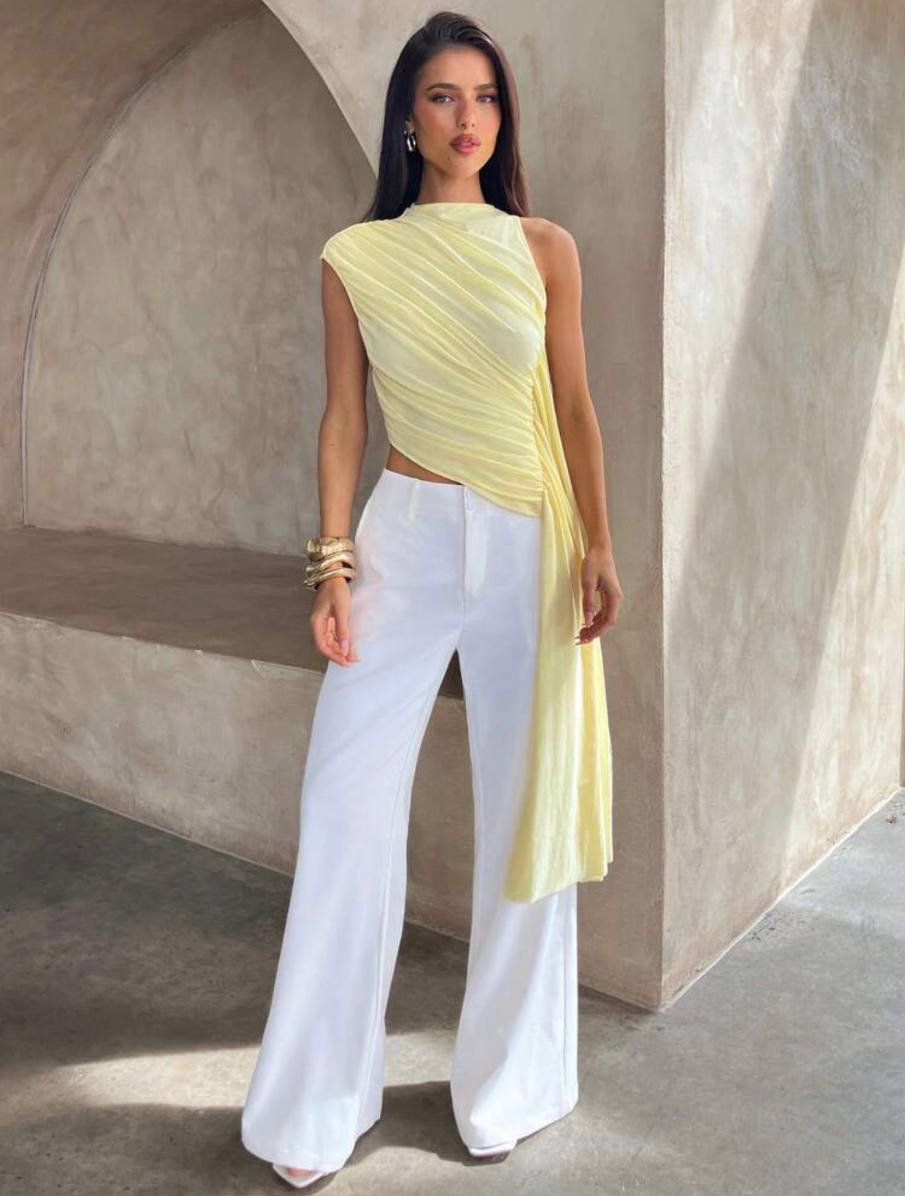 Butter Drape Asymmetric Top