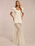 Ivory Elegance Maxi Dress
