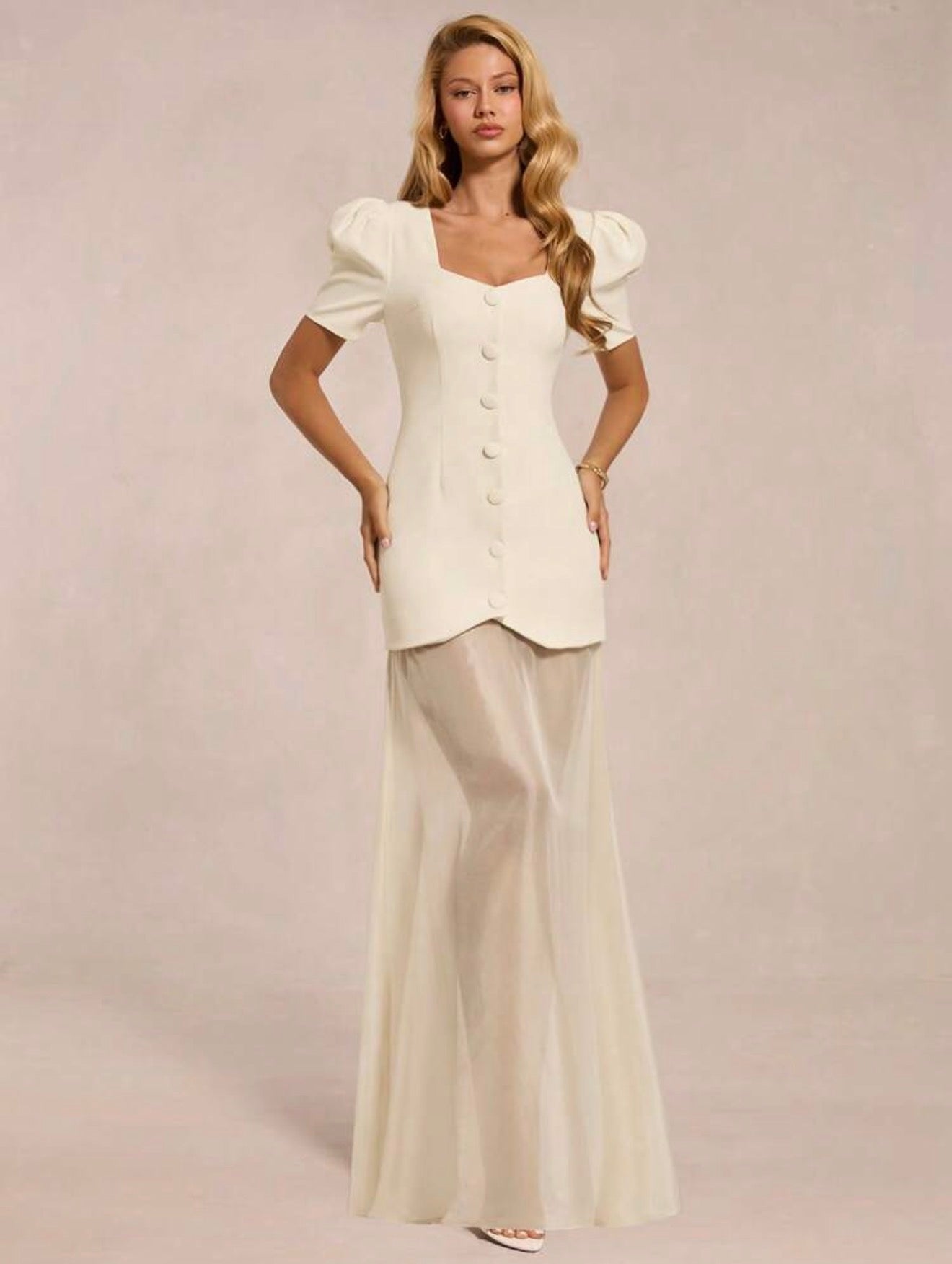 Ivory Elegance Maxi Dress
